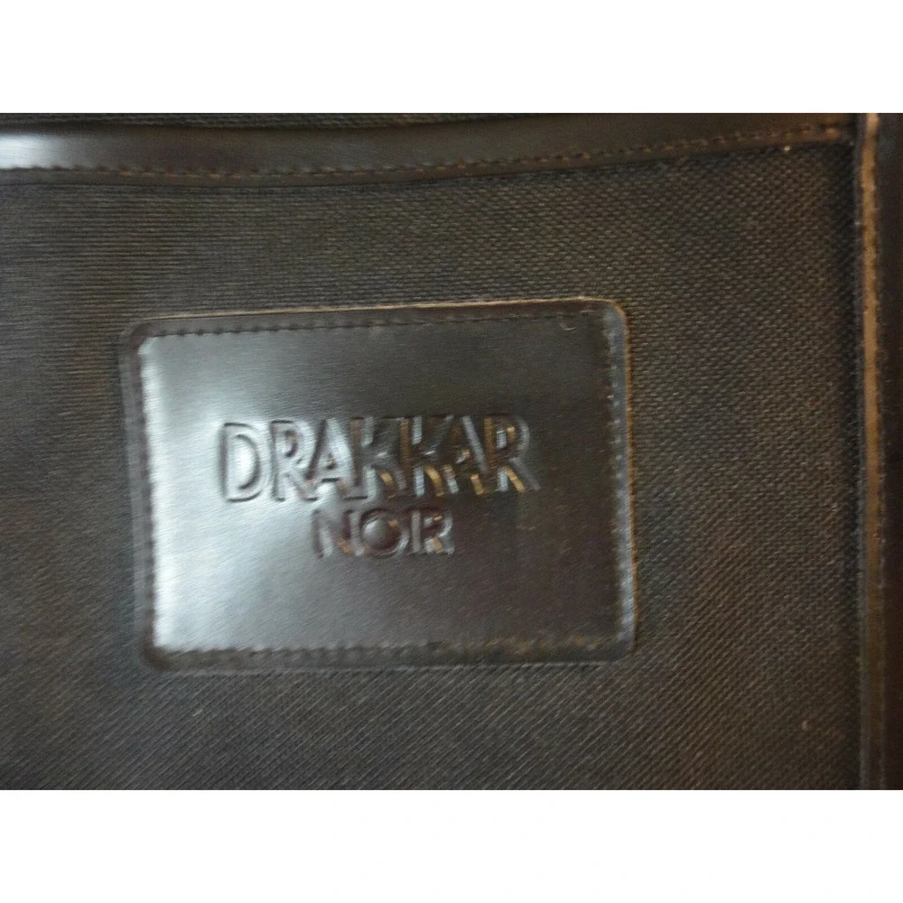 Drakkar Noir Black large zippered duffle travel bag w/ removable shoulder strap